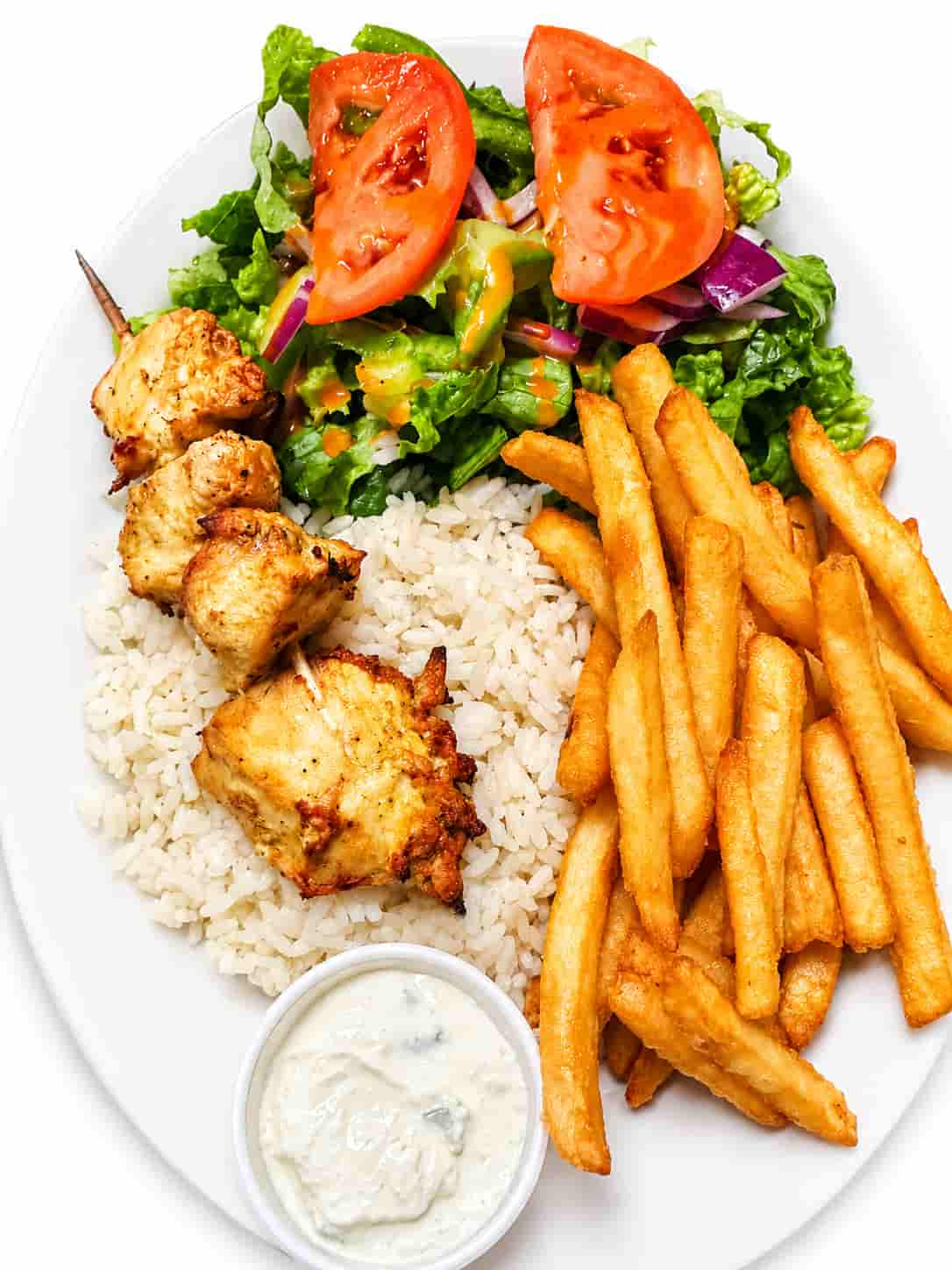 Assiette Bâton de Poulet Souvlaki