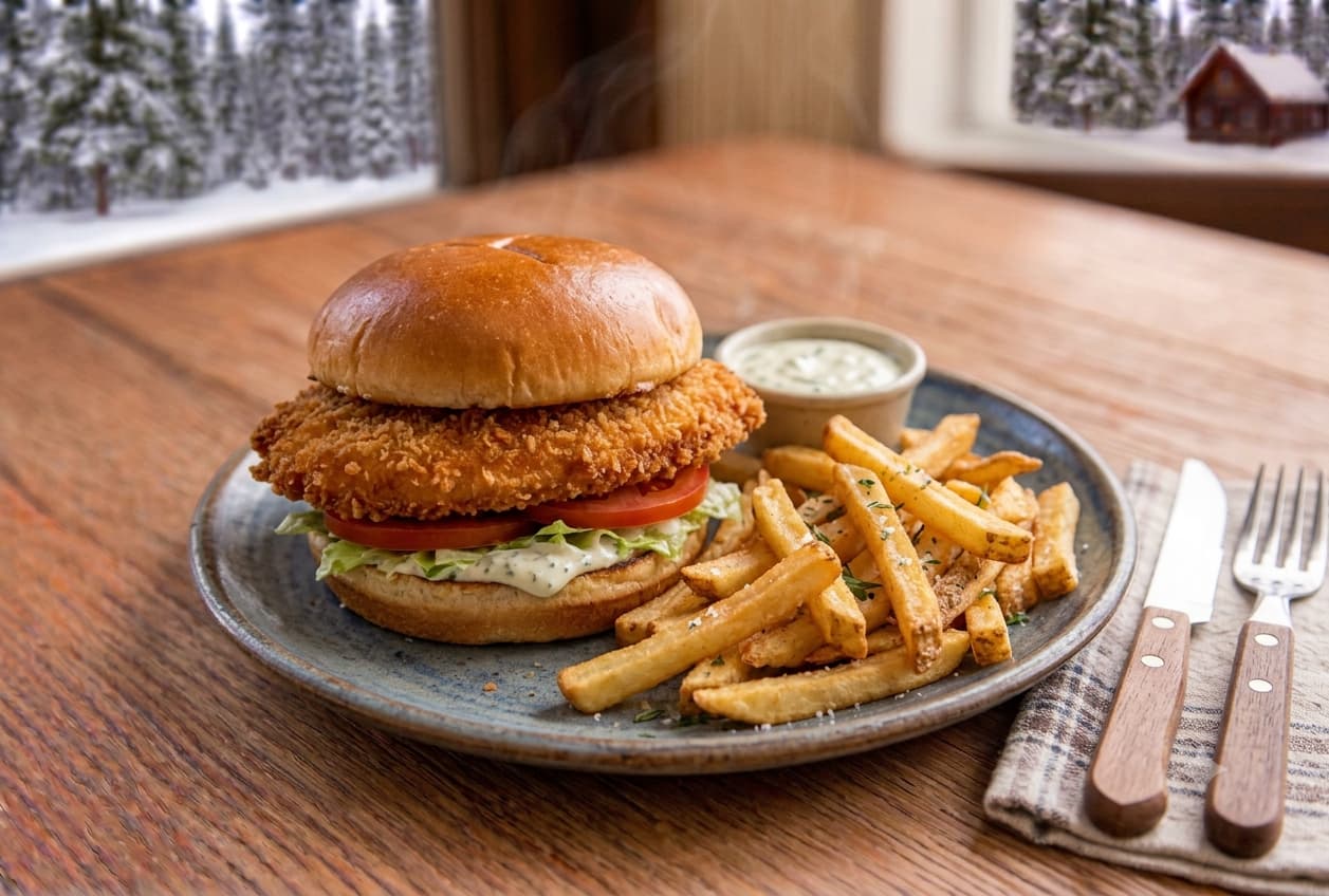 Assiette Burger de Poulet