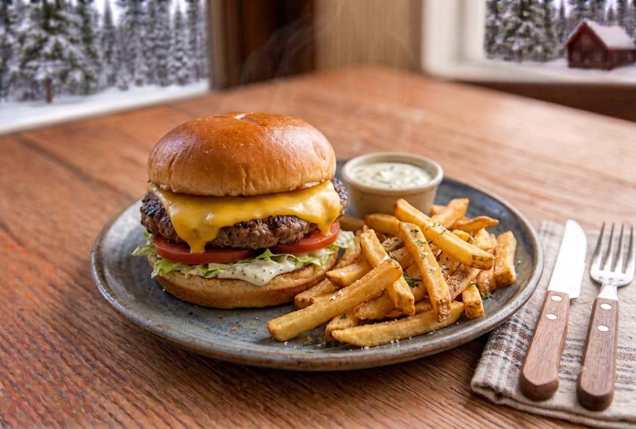Assiette Cheeseburger